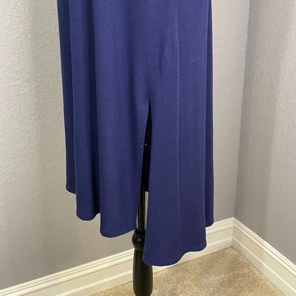 Lisa Rinna Collection Long Sleeve Tunic with side slits Sz XL Royal Blue, EUC - Picture 6 of 10